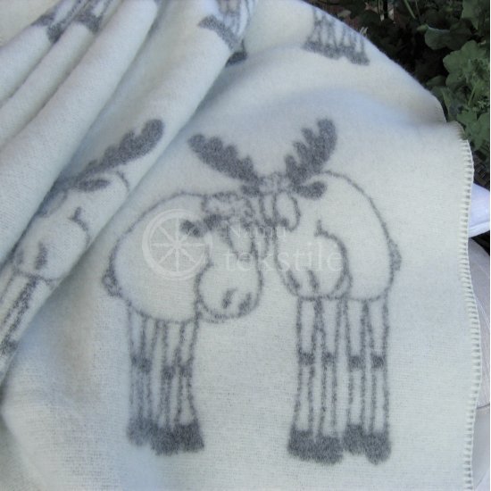 Wool blanket ,,Porelė" grey